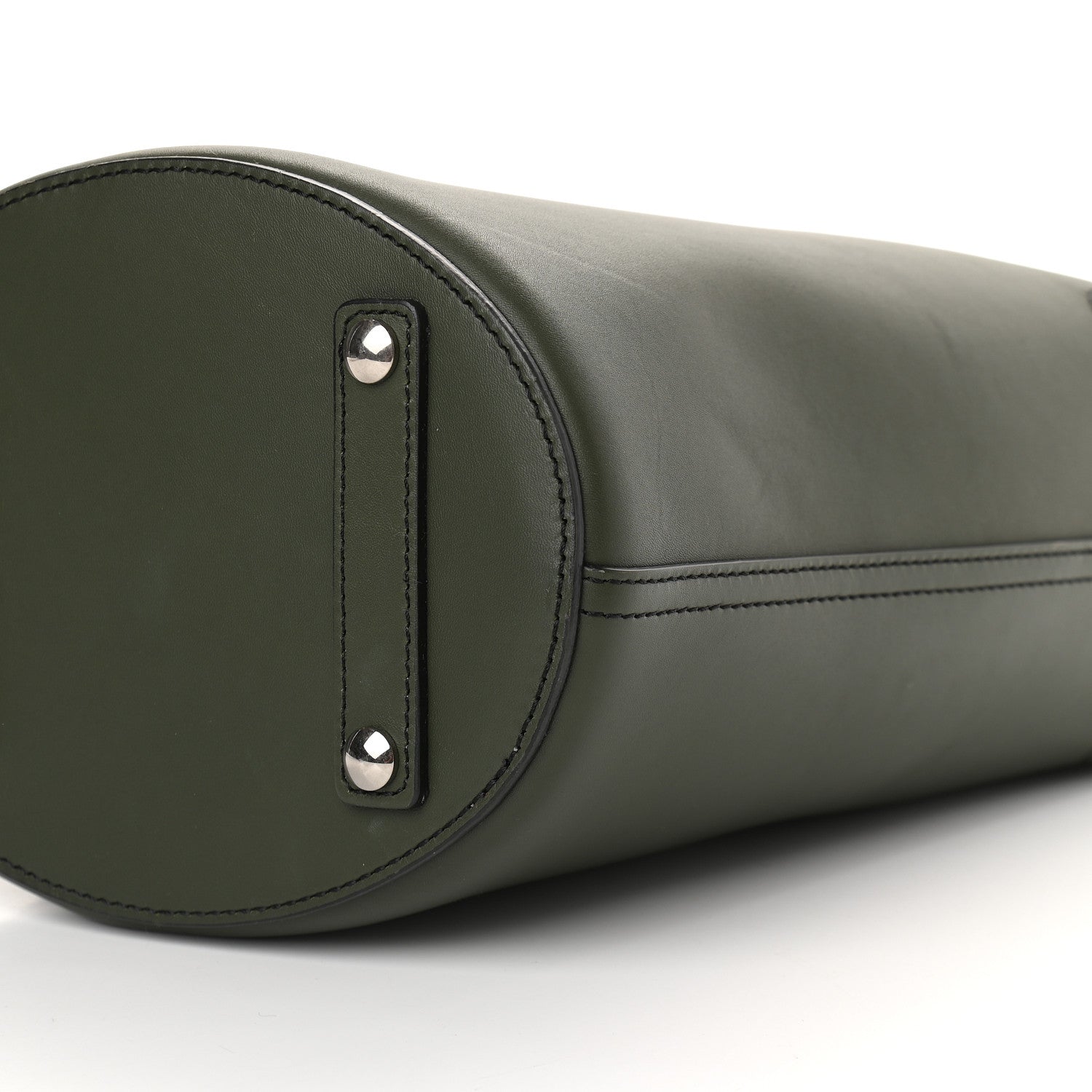 Burberry Supple Calfskin Small Bucket Dark Olive 8 of 8