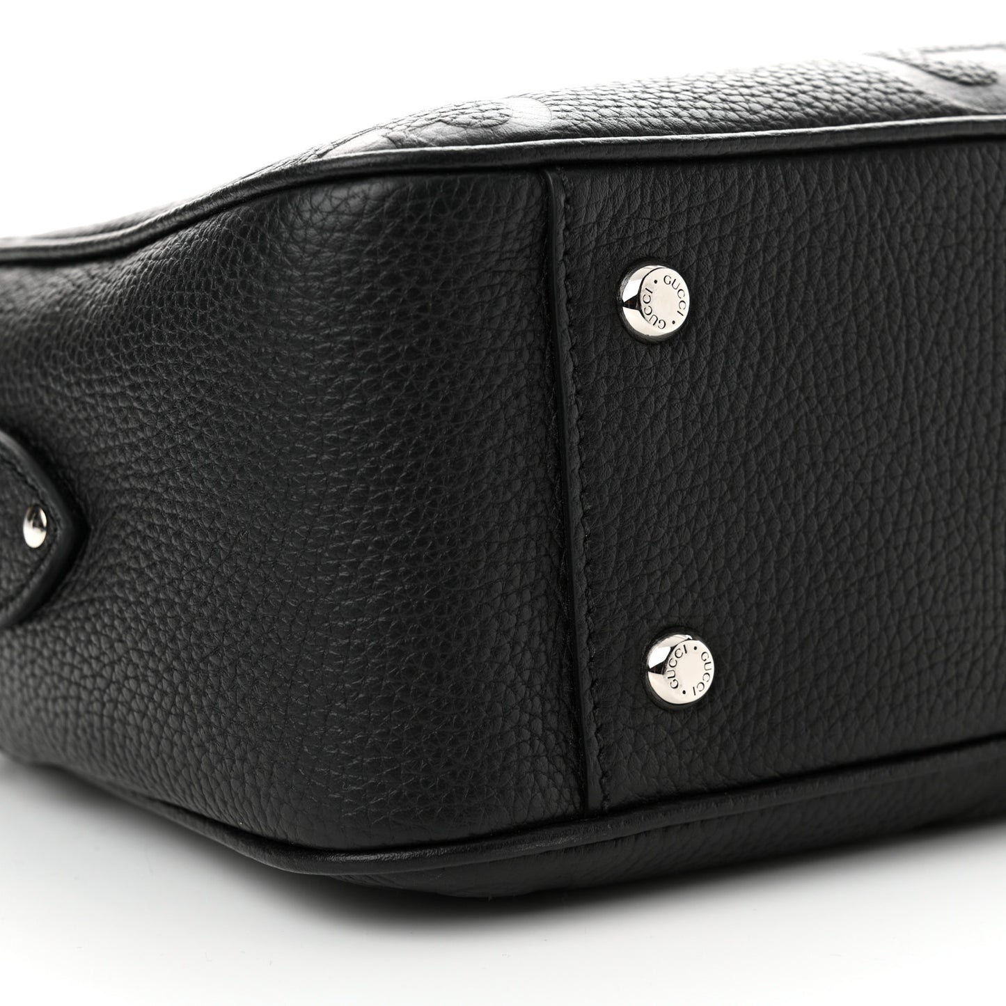 Piuma Calfskin Jumbo GG Embossed Medium Messenger Bag Black