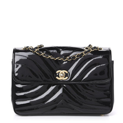 Chanel Patent Small Single Flap Black 1 of 8