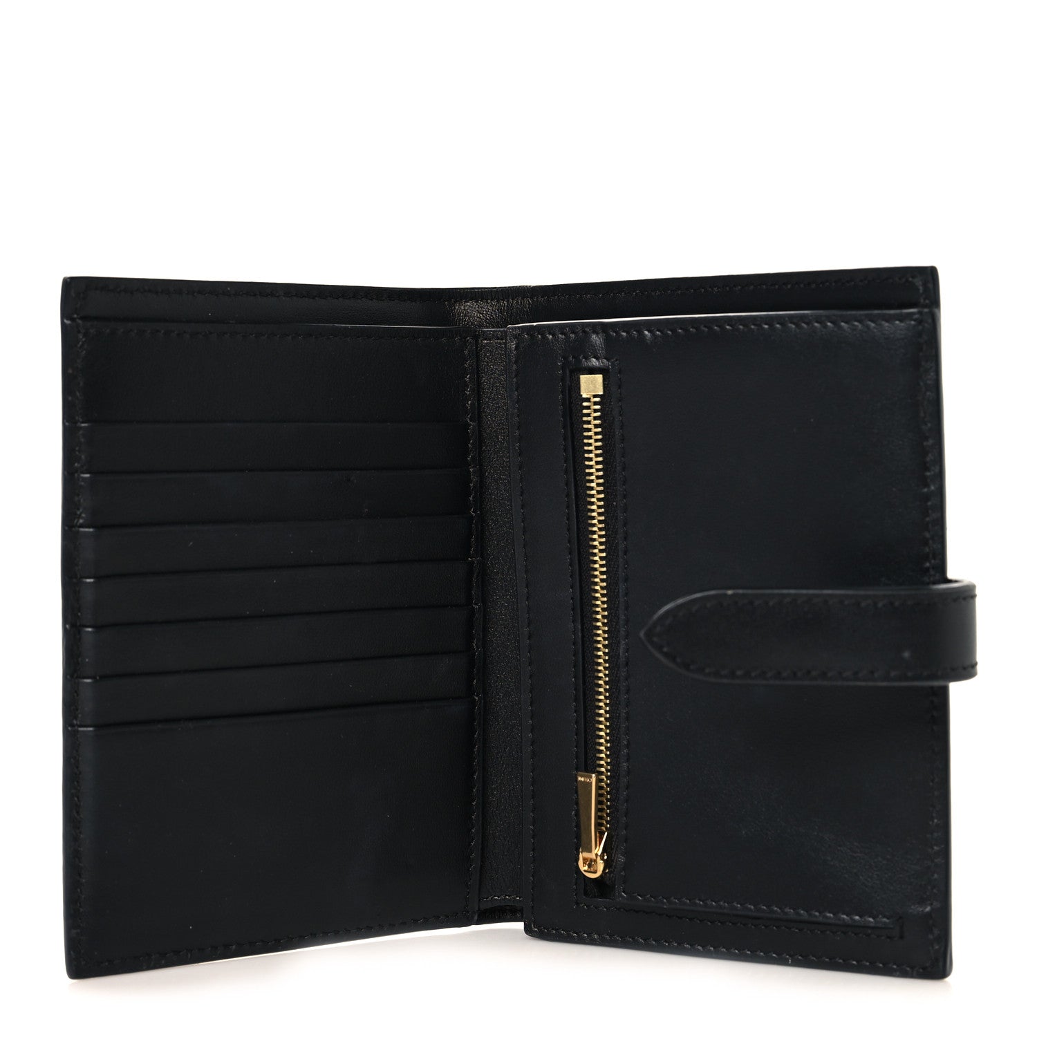 Celine Grained Calfskin Medium Multifunction Strap Wallet Black 5 of 8