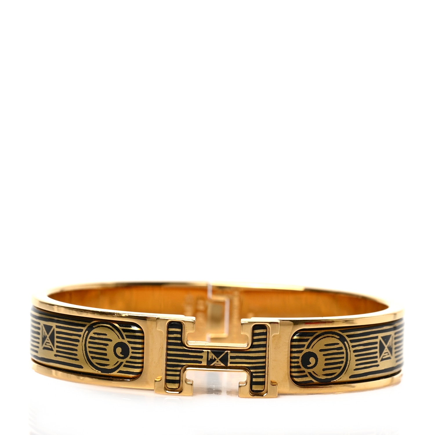 Hermes Enamel Narrow Print Clic Clac H Bracelet PM 1 of 4
