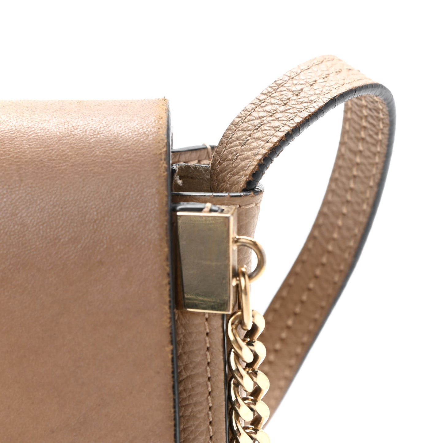 Goatskin Small Faye Shoulder Bag Tan