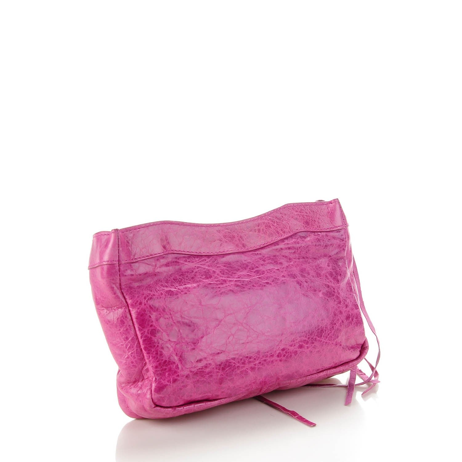 Balenciaga Agneau Classic Hardware Porte Toilette Makeup Clutch Magenta 3 of 7