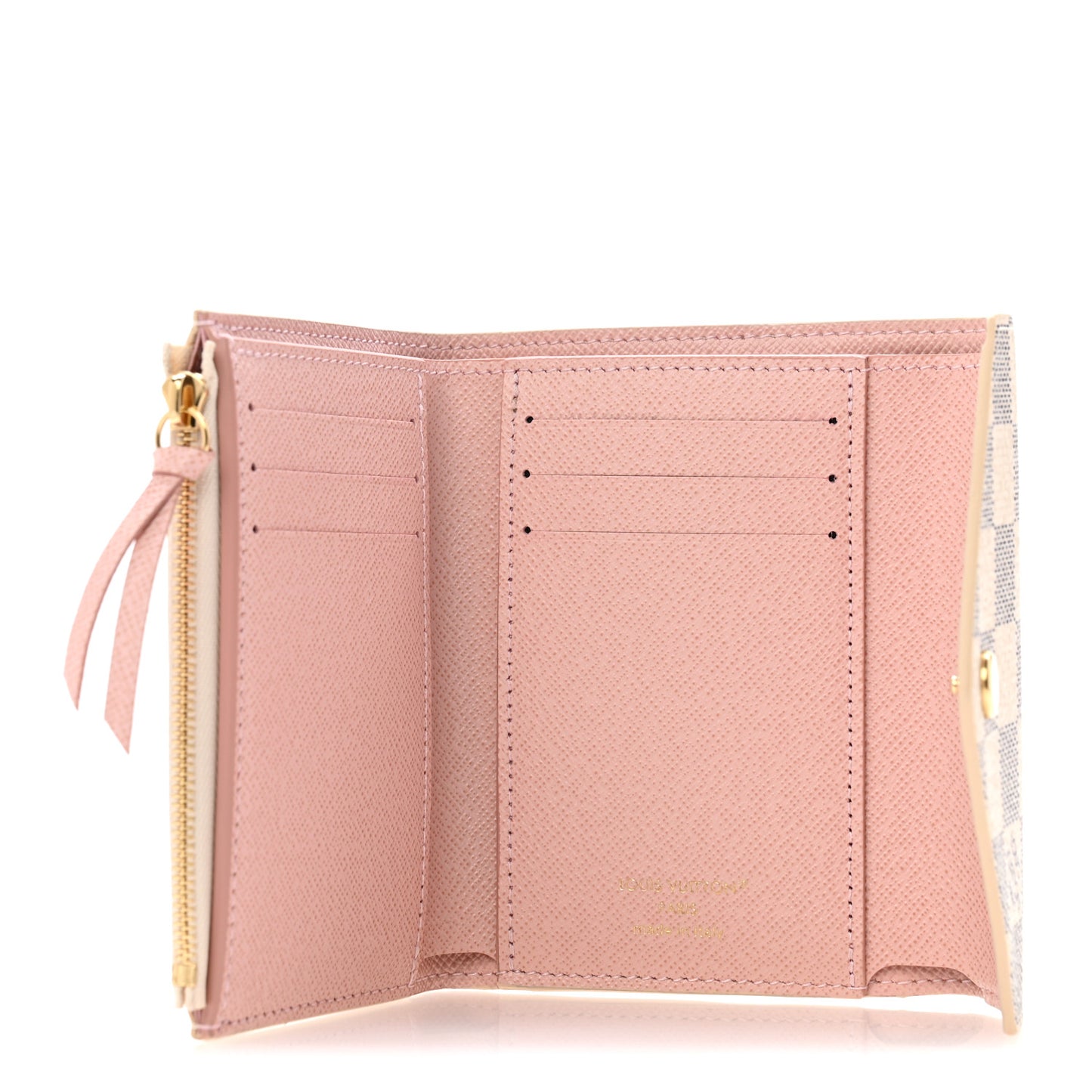 Damier Azur Victorine Wallet Rose Ballerine
