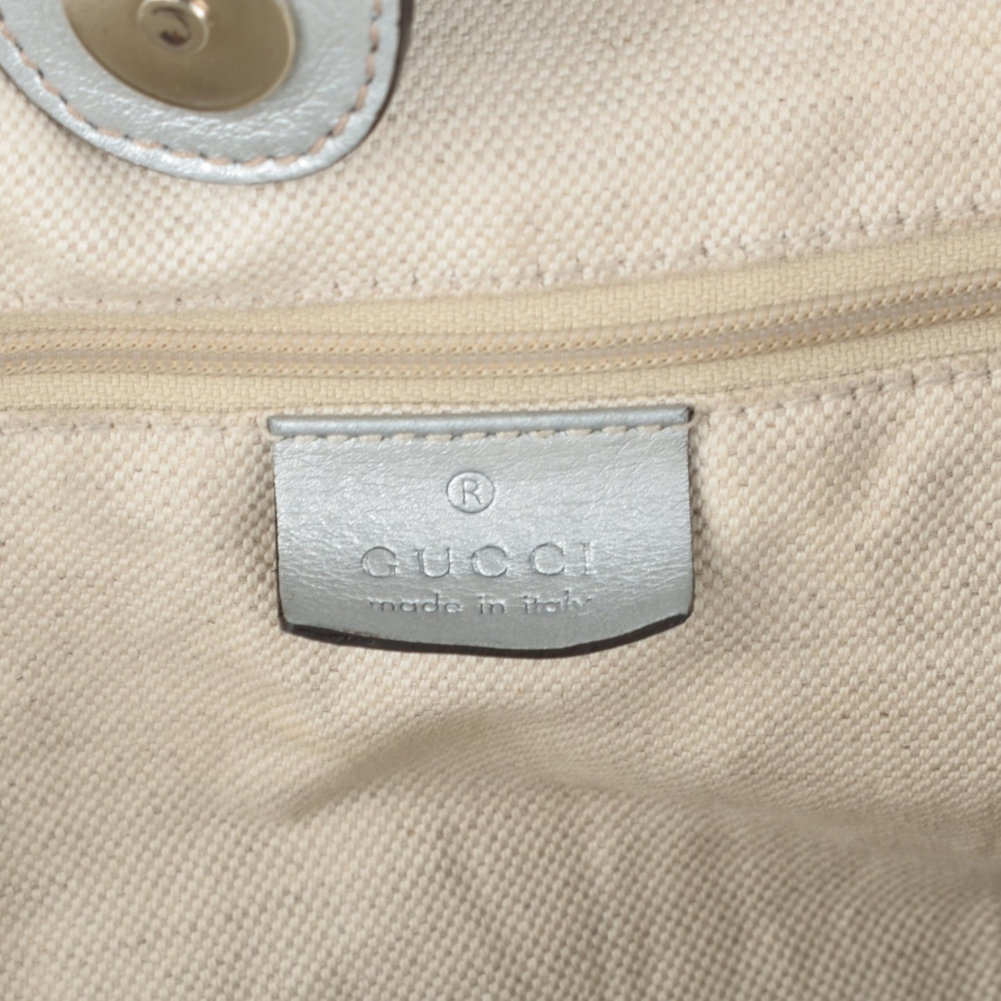 Guccissima Large Sukey Tote Silver