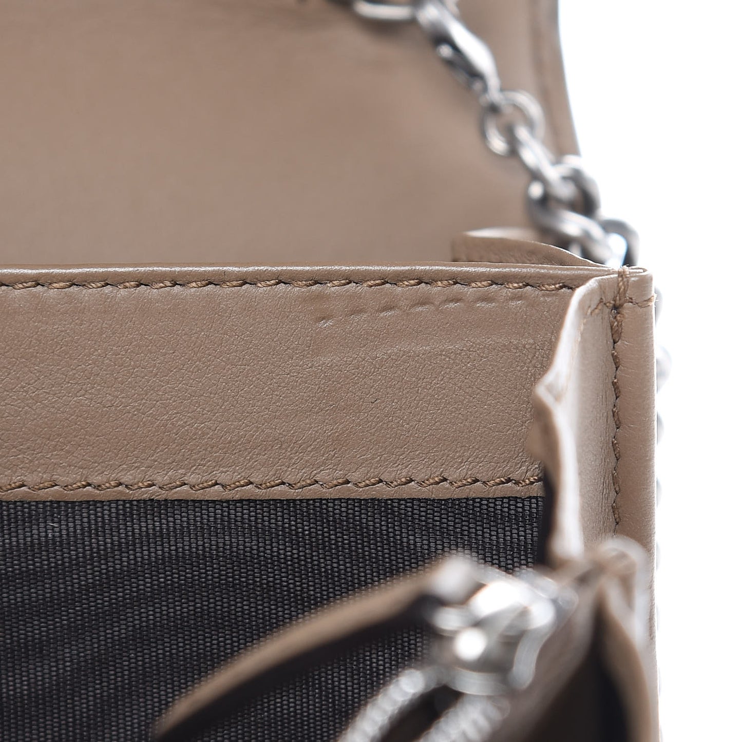 GG Supreme Monogram Mini Dionysus Chain Wallet Beige Taupe
