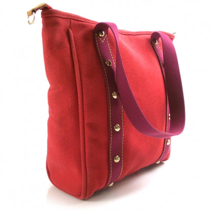 Louis Vuitton Antigua Cabas MM Bag Tote Red Pink 3 of 9