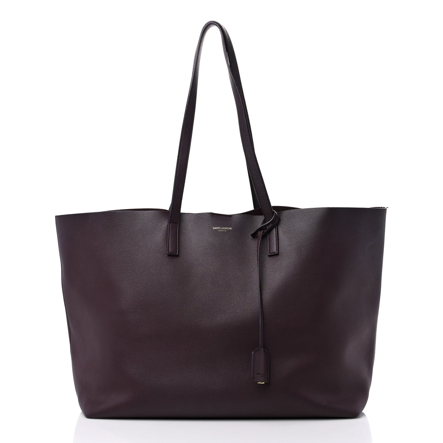 Calfskin Large Shopping Tote Old Bordeaux