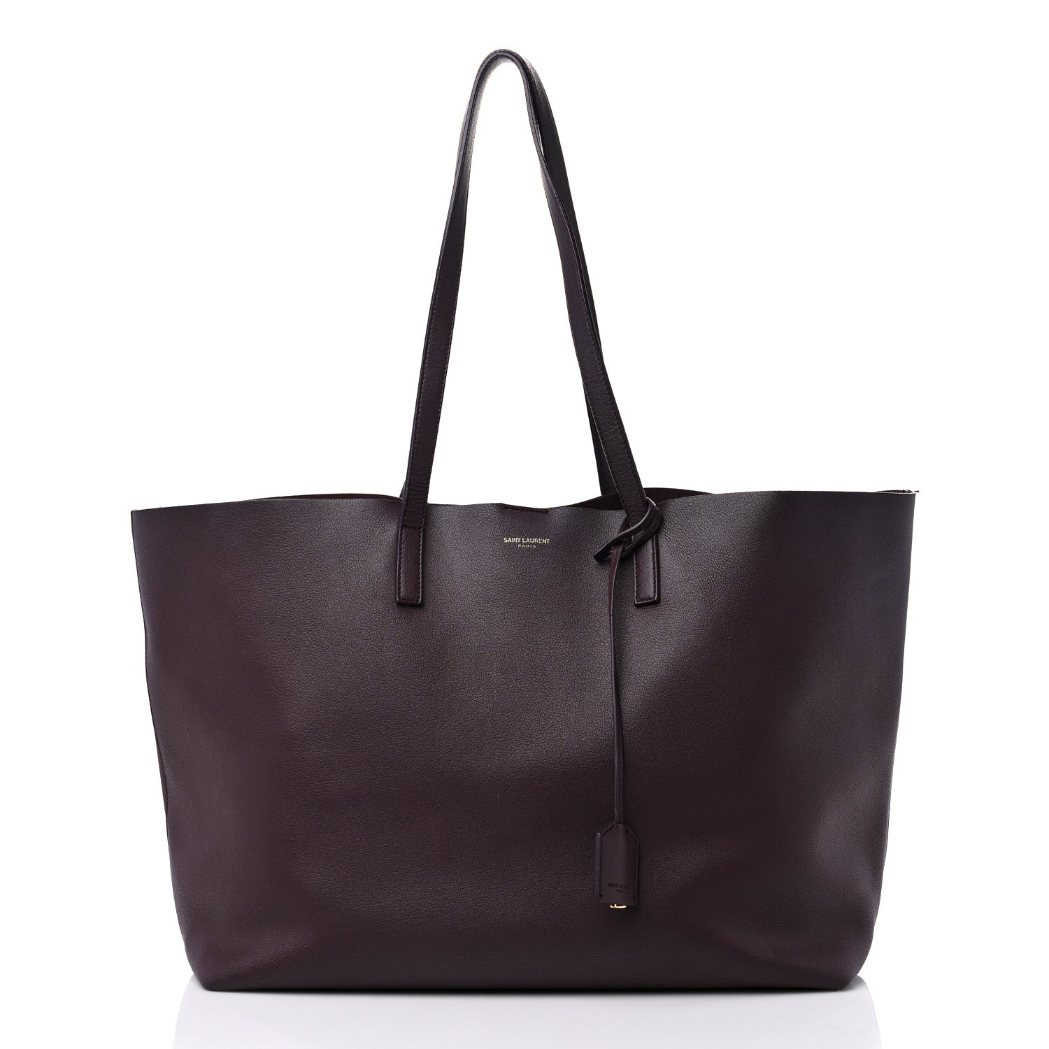 Saint Laurent Calfskin Large Shopping Tote Old Bordeaux 3 of 18