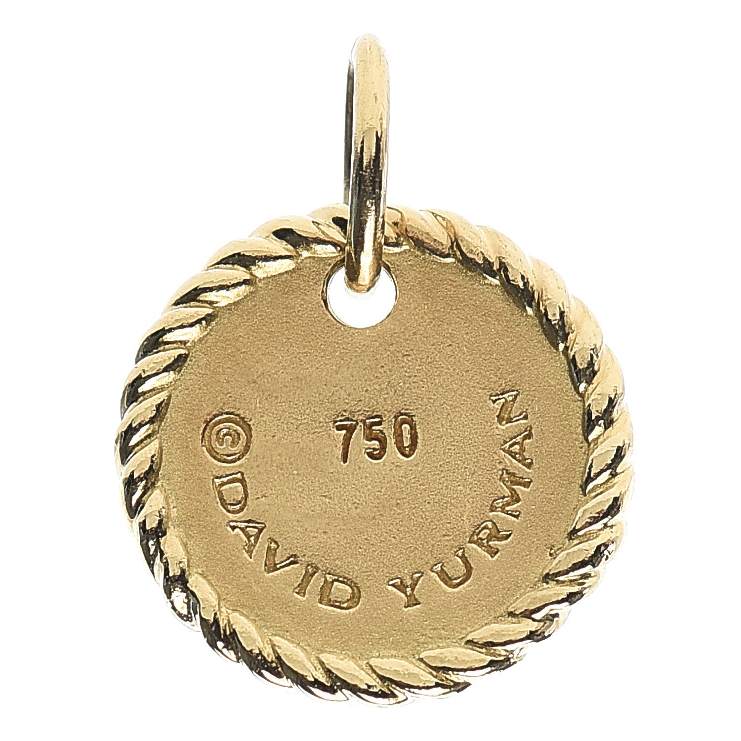 David Yurman 18K Yellow Gold Diamond Initial K Charm Pendant 3 of 3