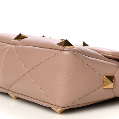 Valentino Garavani Nappa Large Roman Stud Shoulder Bag Rose Cannelle 9 of 9