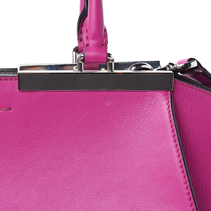 Fendi Vitello Dolce Shiny Nappa Petite 3Jours Tote Magenta Carbone 11 of 18