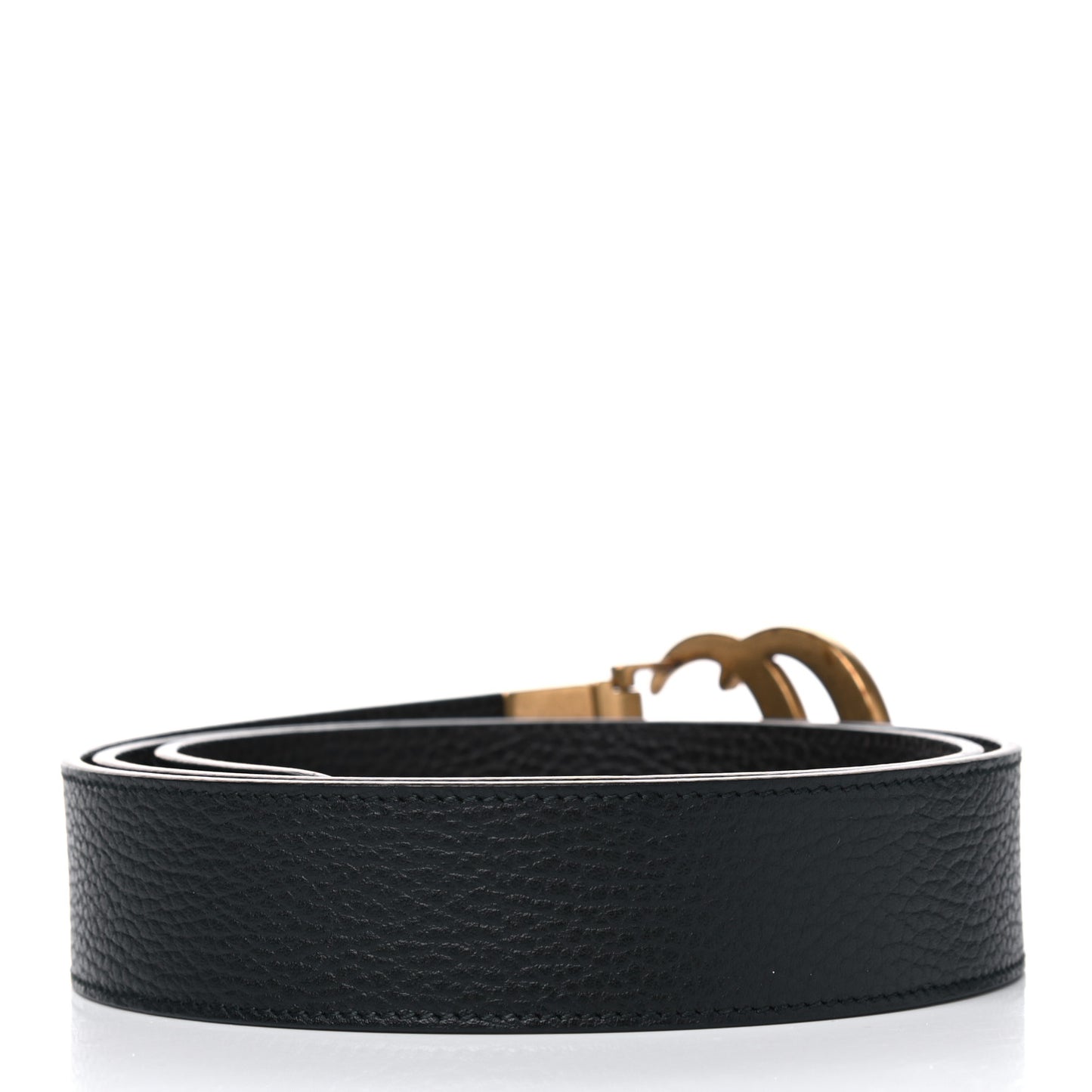 Calfskin Double G Reversible 37mm Belt 105 42 Black Cocoa