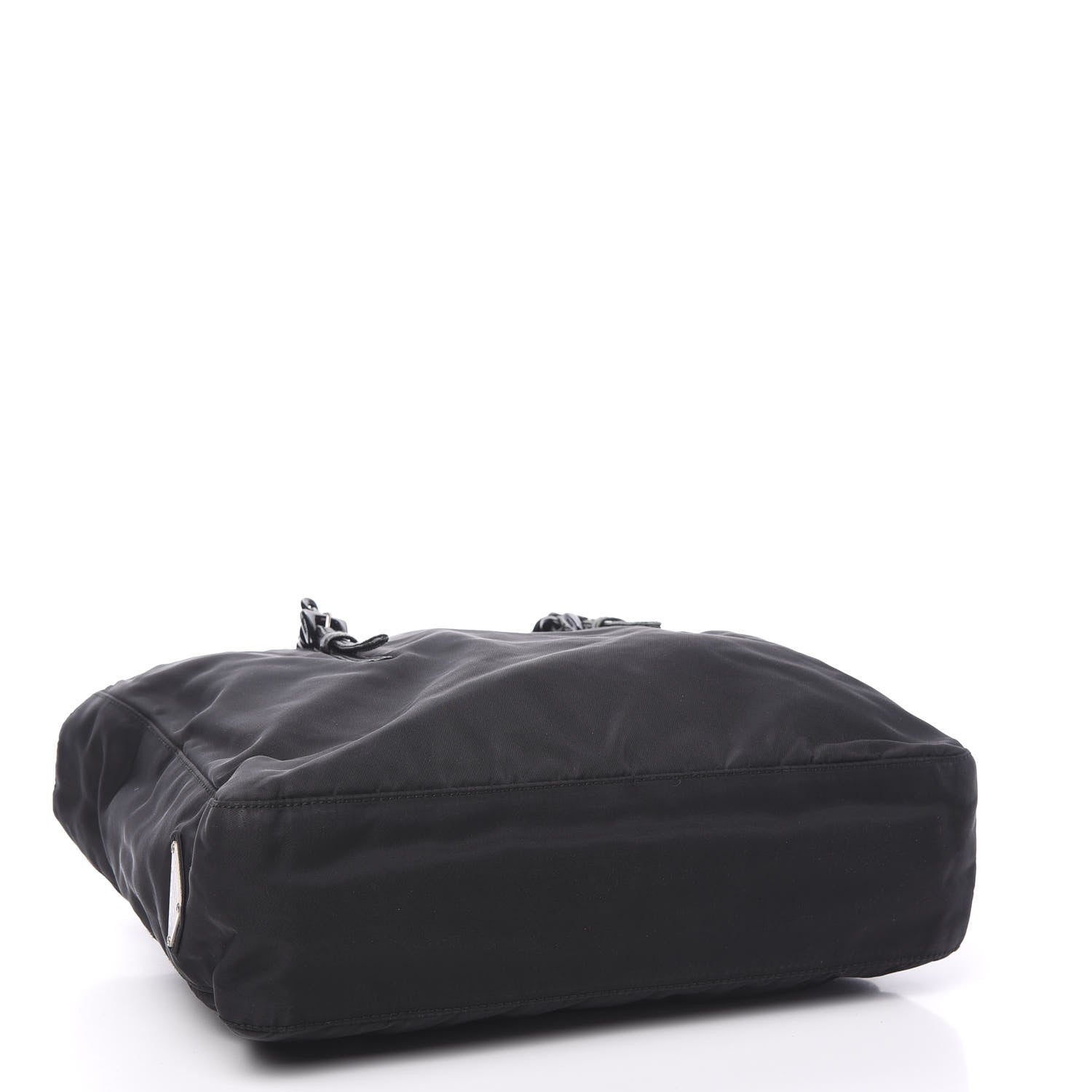 Prada Tessuto Nylon Calfskin Chain Tote Black 3 of 10