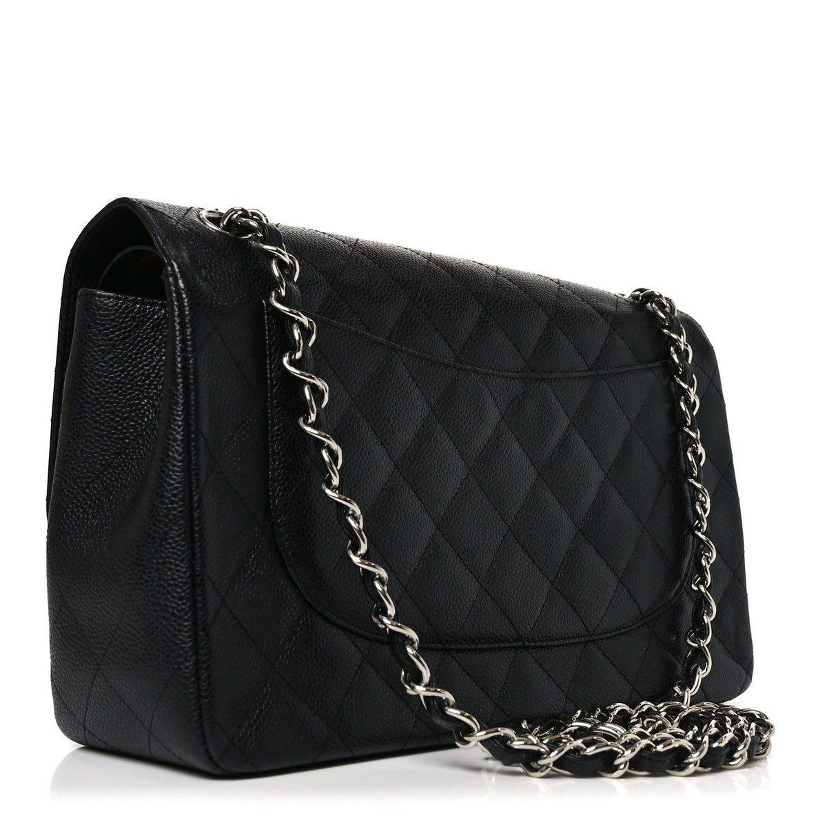 Chanel Caviar Quilted Jumbo Double Flap Black 2 of 10