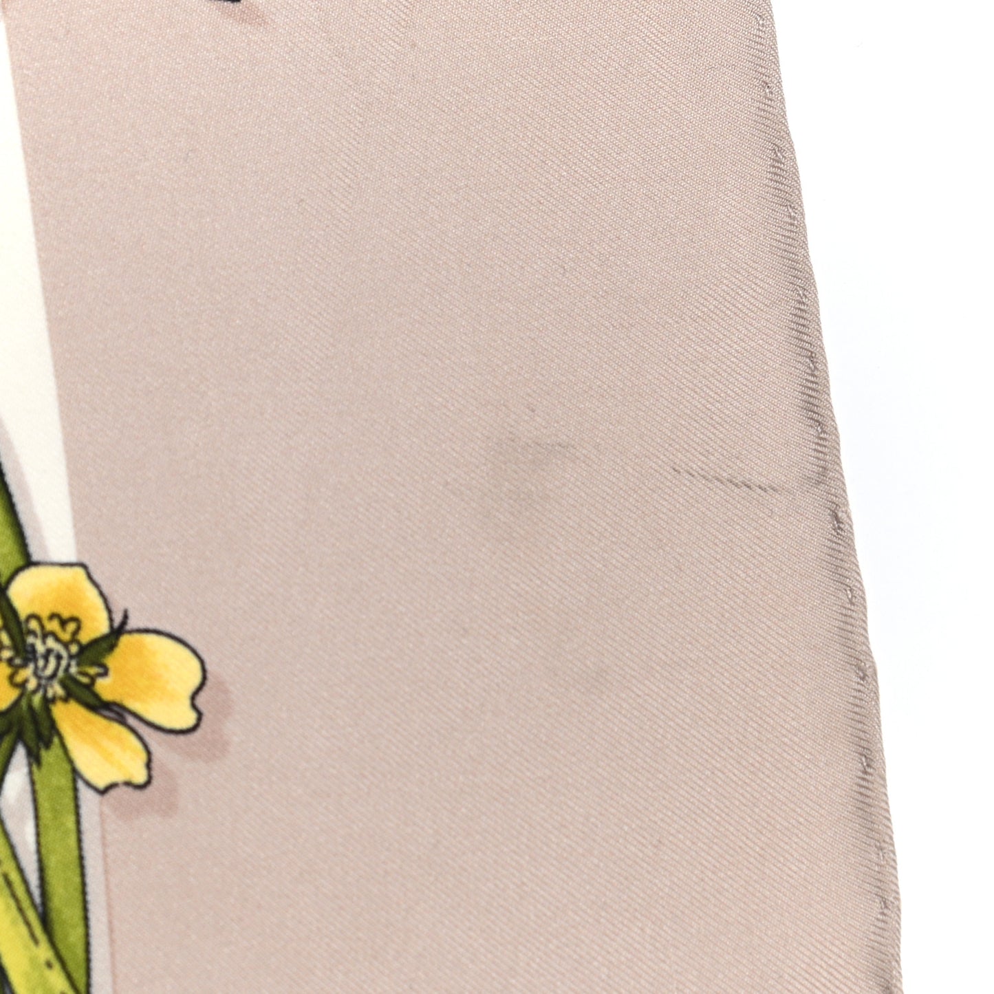 Silk Floral Square Scarf White