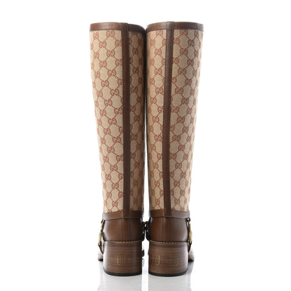 Gucci GG Monogram Calfskin Lola Tall Boots 35.5 Beige Ruggine 6 of 10