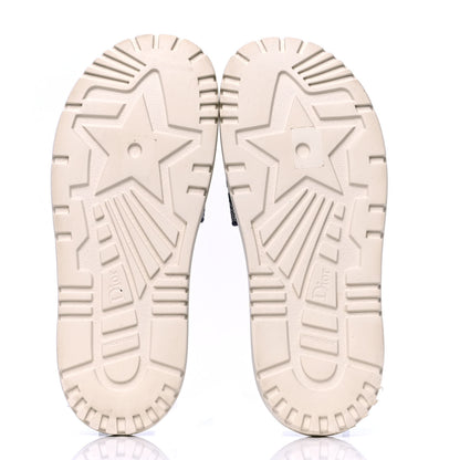 Christian Dior Canvas Toile de Jouy Embroidered Dway 10mm Slide Sandals 39 Deep Blue 4 of 4