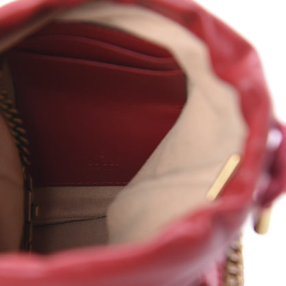 Gucci Calfskin Matelasse Mini GG Marmont 2.0 Bucket Bag Hibiscus Red 5 of 7