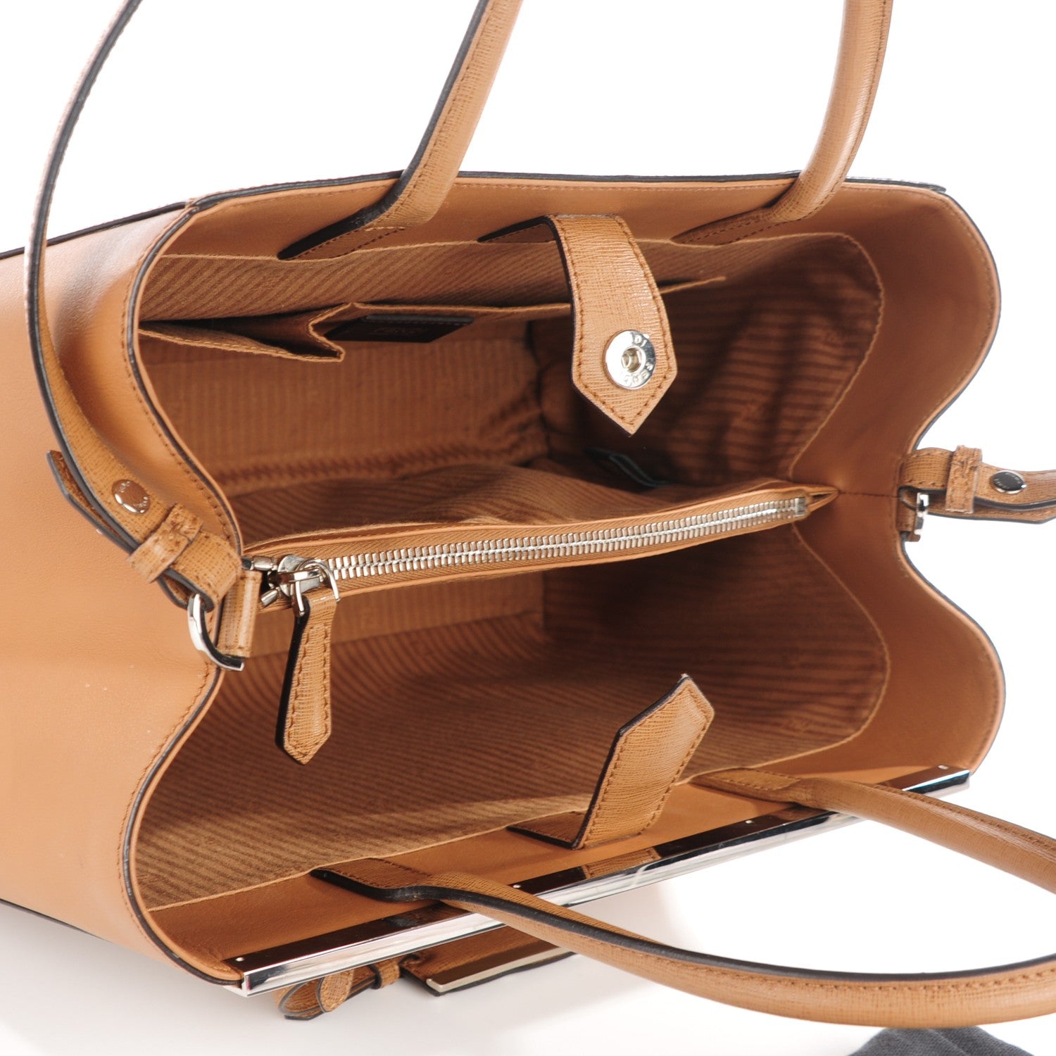 Fendi Vitello Elite Regular 2Jours Tote Orzo 5 of 7