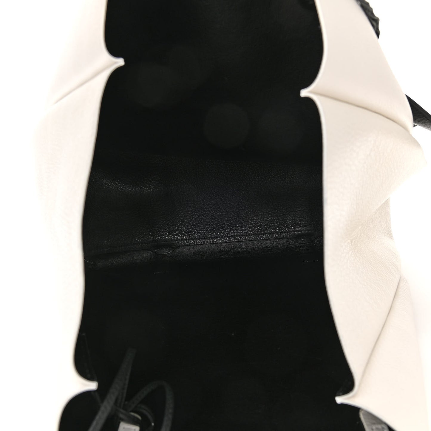 Smooth Calfskin Double Sided Medium Everyday Tote Optic White Black