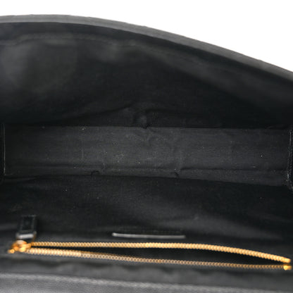 Saint Laurent Grain De Poudre Textured Mixed Matelasse Large Triquilt Monogram Satchel Black 5 of 12