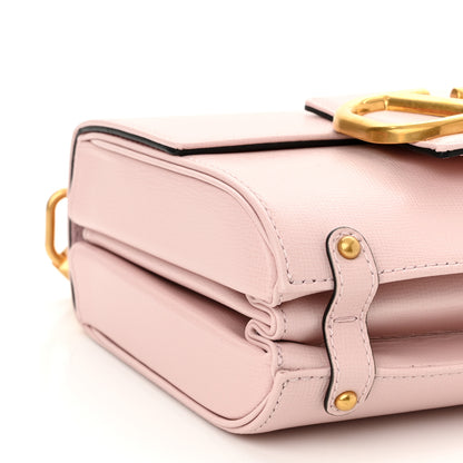 Valentino Garavani Grainy Calfskin VLogo Stud Sign Shoulder Bag Rose Quartz 9 of 11