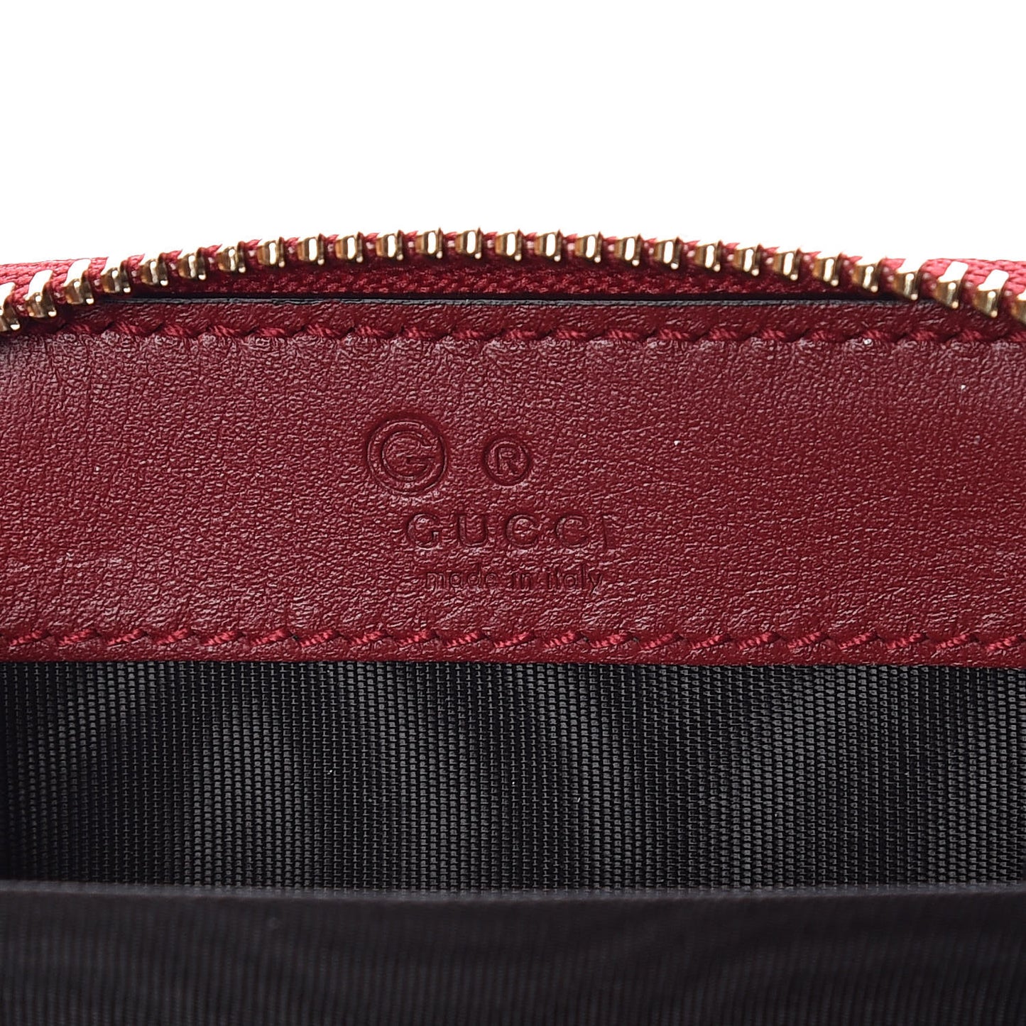 Microguccissima Zip Around Card Case Red
