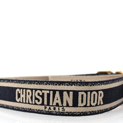 Christian Dior Canvas Embroidered Shoulder Strap Black 3 of 4