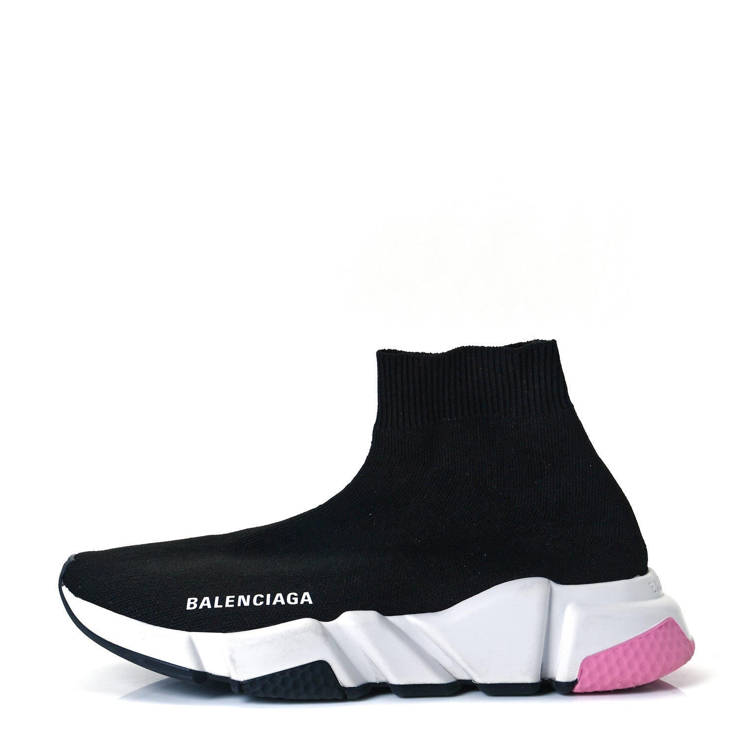 Balenciaga Neoprene Knit Multicolor Sole Womens Speed Sneakers 36 Black White Pink 1 of 9