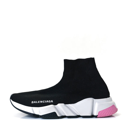 Balenciaga Neoprene Knit Multicolor Sole Womens Speed Sneakers 36 Black White Pink 1 of 9