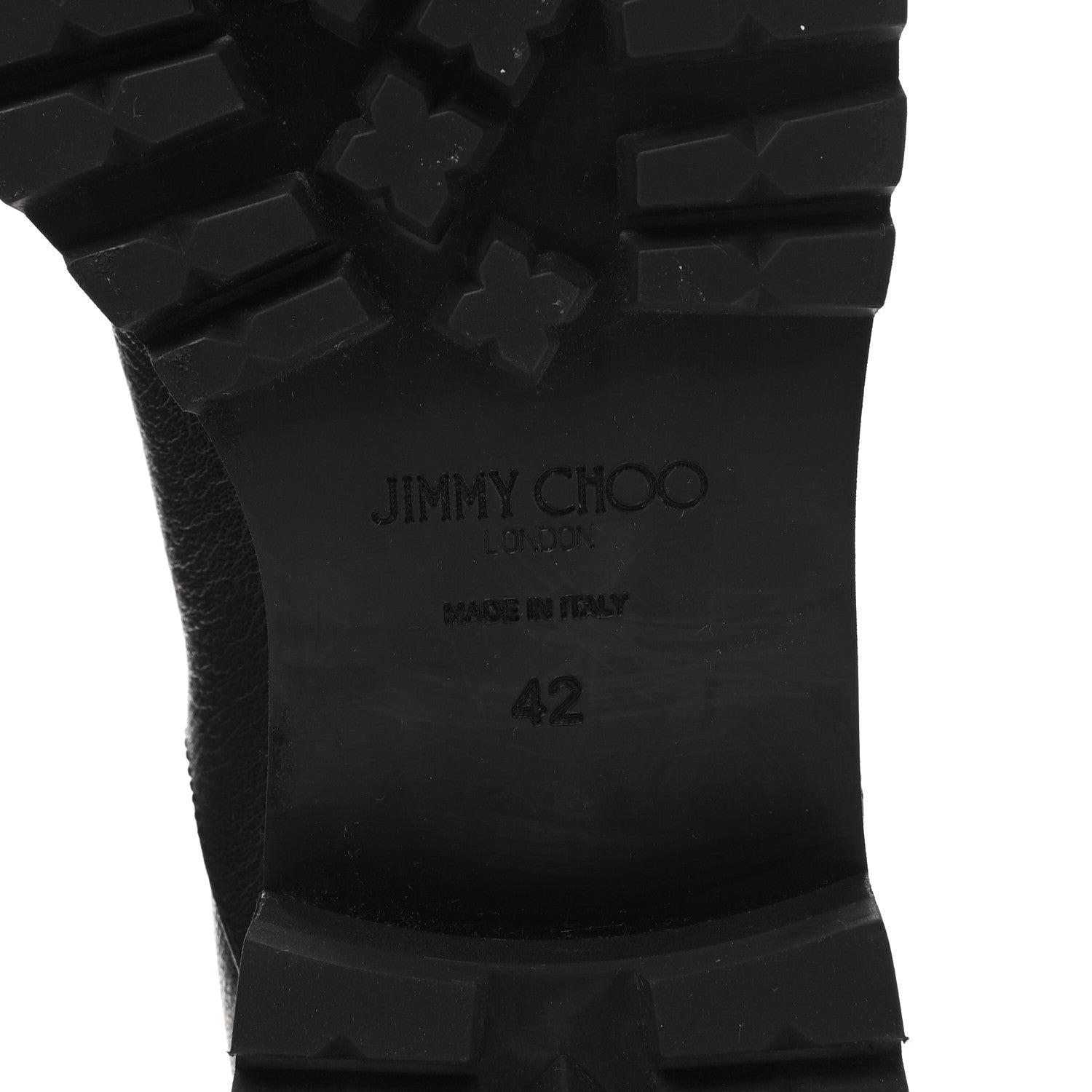 Jimmy Choo Calfskin Fur Boots 42 Black 6 of 6