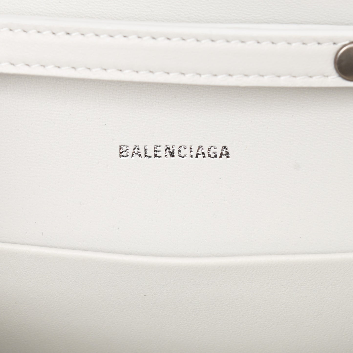 Shiny Calfskin Crocodile Embossed Small Hourglass Evening Chain Bag White