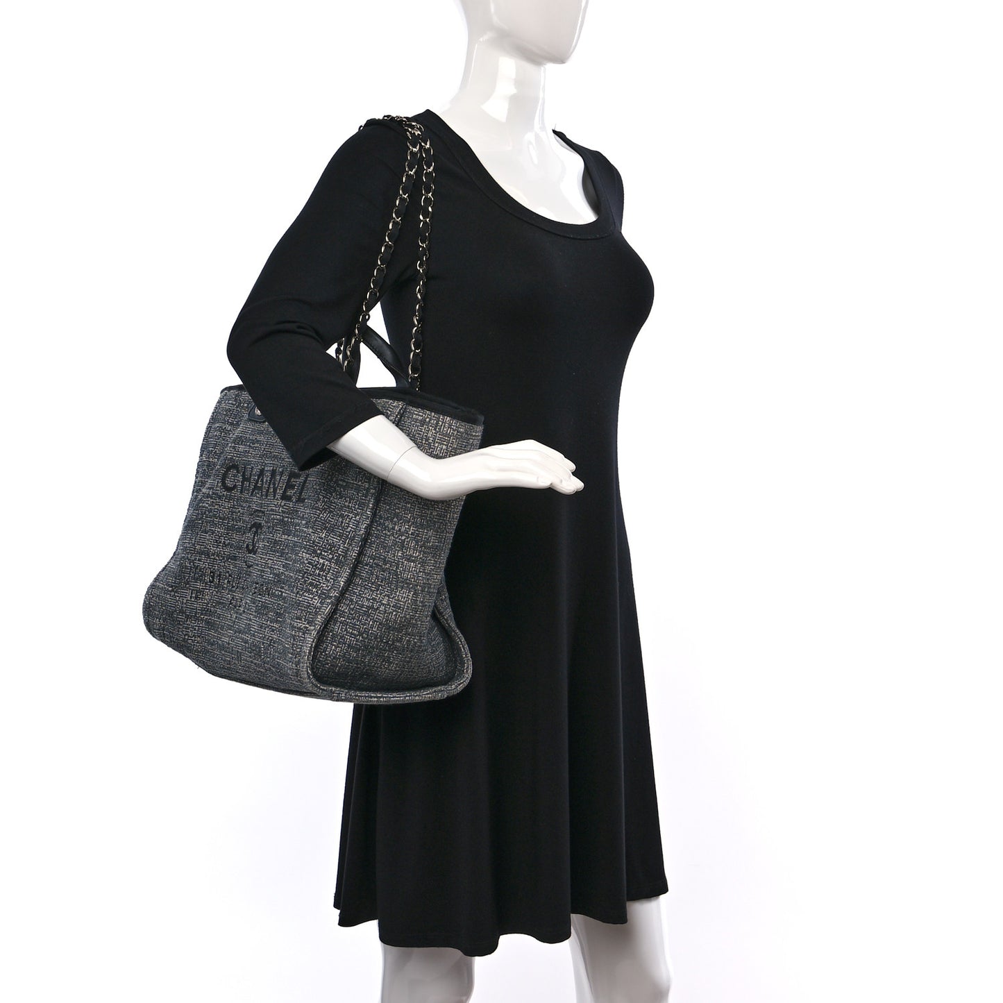 Canvas Medium Deauville Tote Charcoal