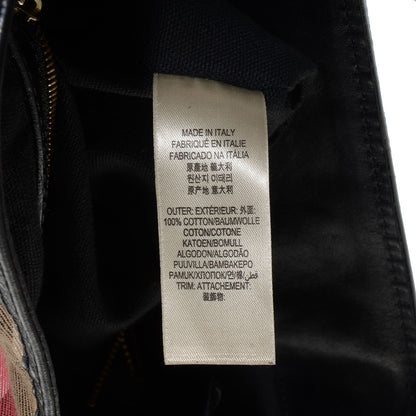 Burberry House Check Bridle Calfskin Medium Gosford Hobo Black 11 of 12