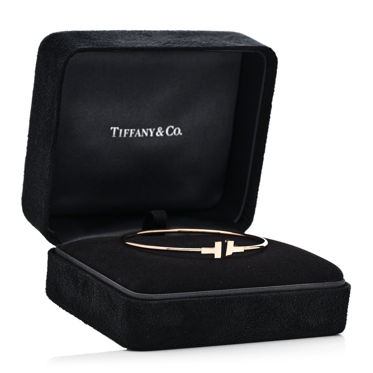 18K Rose Gold Narrow T Wire Bracelet