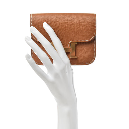 Hermes Epsom Constance Slim Wallet Gold 2 of 7