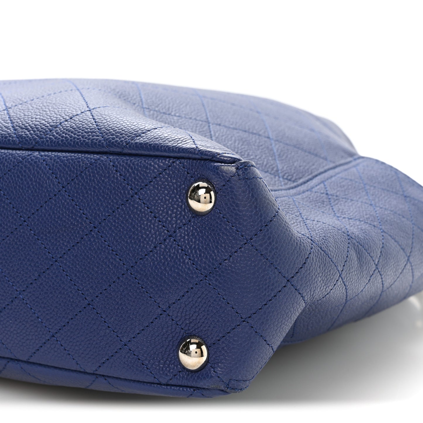 Caviar Stitched CC Pocket Tote Navy Blue