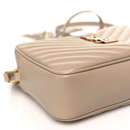 Saint Laurent Calfskin Matelasse Monogram Lou Camera Bag Dark Beige 8 of 10