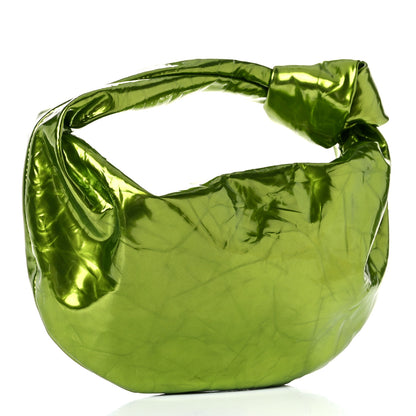 Bottega Veneta Metallic Crushed Calfskin Mini Jodie Chlorophyll 3 of 9