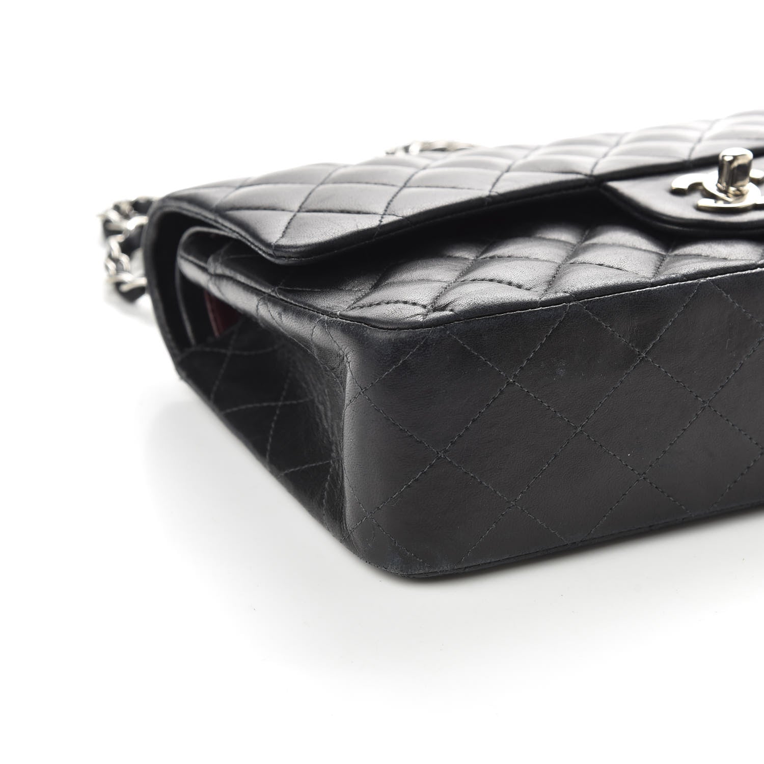 Chanel Lambskin Quilted Medium Double Flap Black 6 of 10