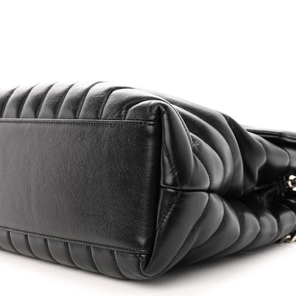 Saint Laurent Calfskin Y Quilted Monogram Medium Loulou Chain Satchel Black 10 of 17