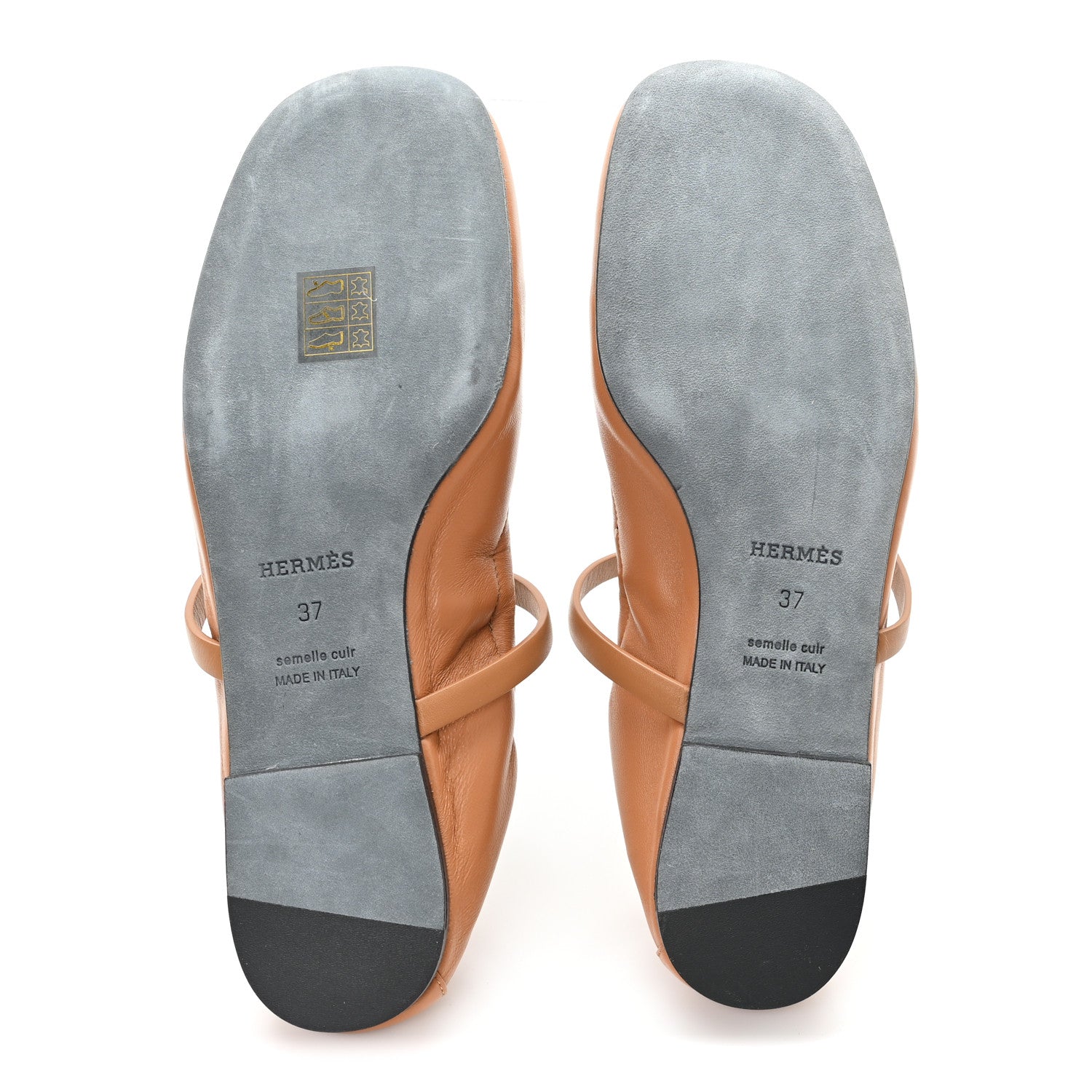 Hermes Nappa Jolly Ballet Flats 37 Naturel 6 of 10