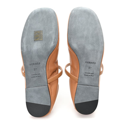 Hermes Nappa Jolly Ballet Flats 37 Naturel 6 of 10