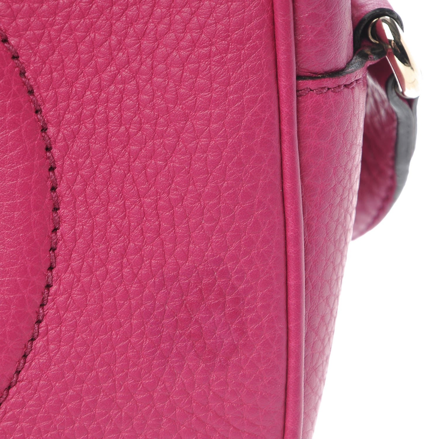 Gucci Pebbled Calfskin Small Soho Disco Bag Bright Bougainvillea 8 of 8