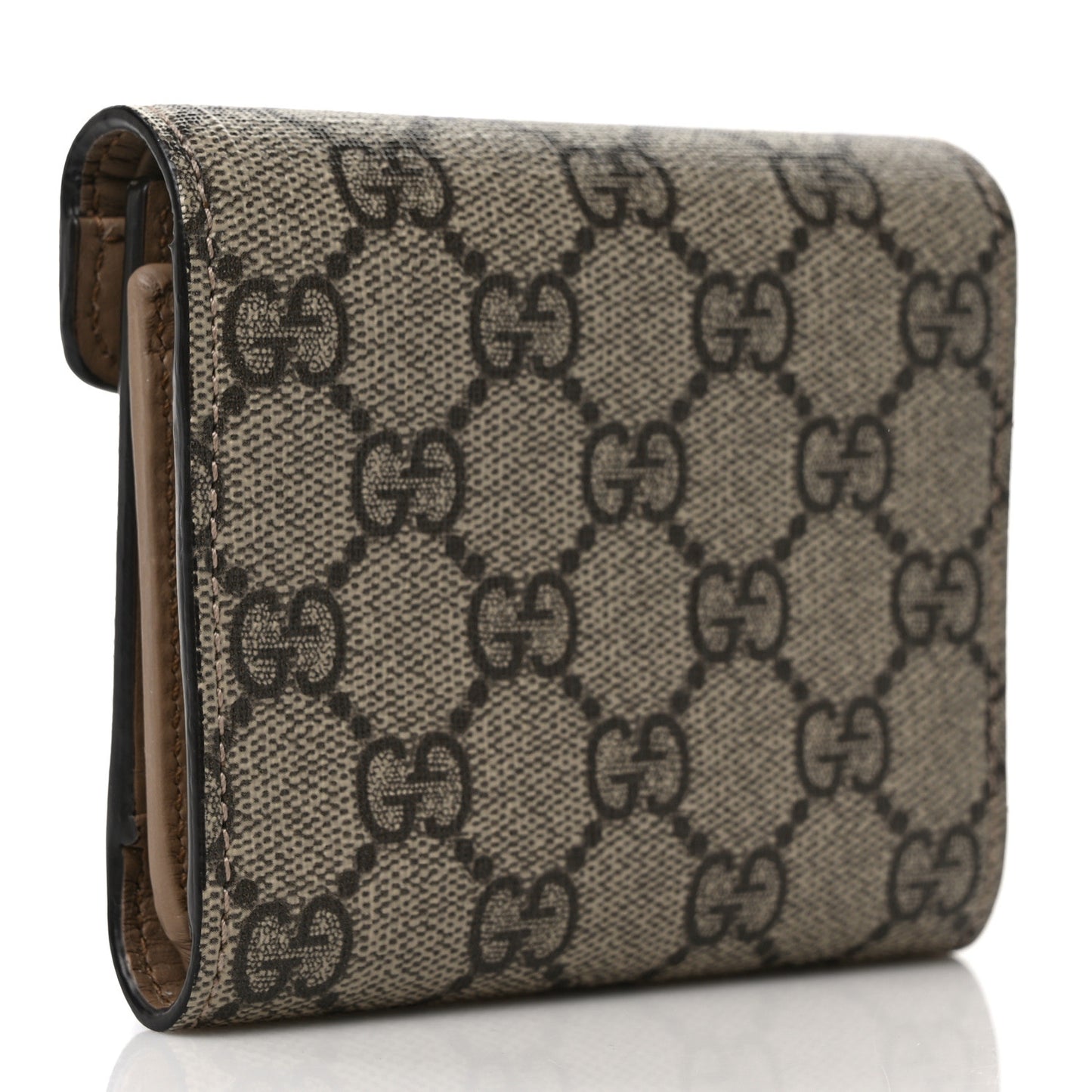 GG Supreme Monogram Dionysus Card Case Wallet Beige Taupe