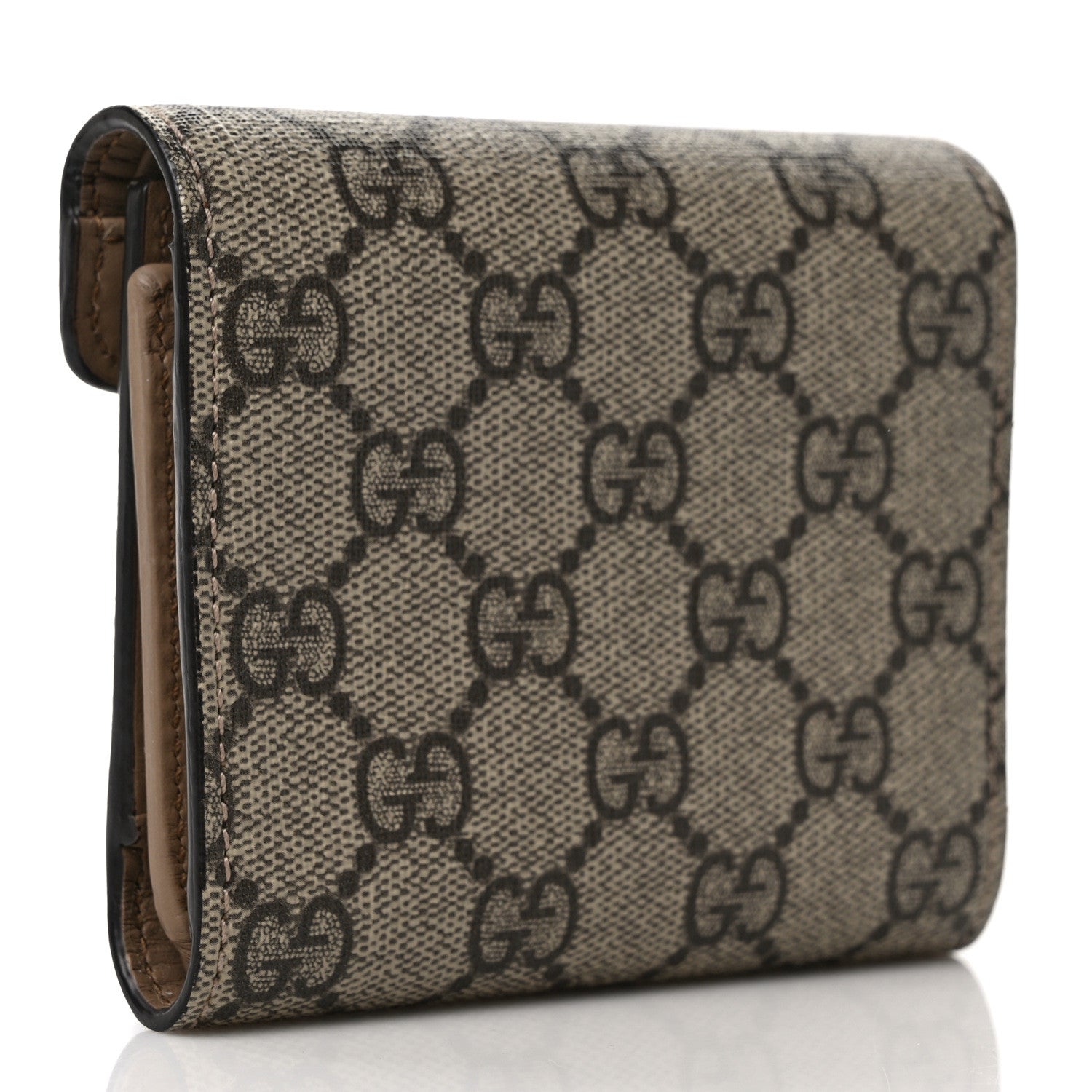 Gucci GG Supreme Monogram Dionysus Card Case Wallet Beige Taupe 3 of 6