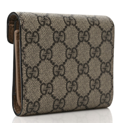 Gucci GG Supreme Monogram Dionysus Card Case Wallet Beige Taupe 3 of 6