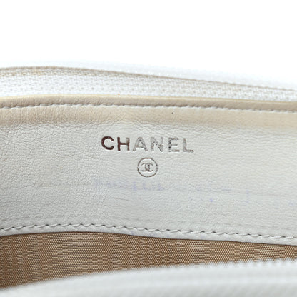 Chanel Caviar Timeless CC Large Gusset Zip Around Wallet White 6 of 9