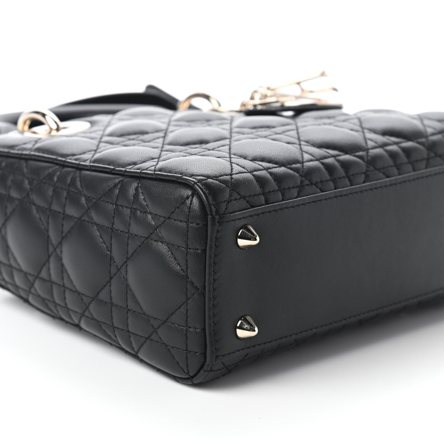 Christian Dior Lambskin Cannage Small My ABCDior Lady Dior Black 6 of 11